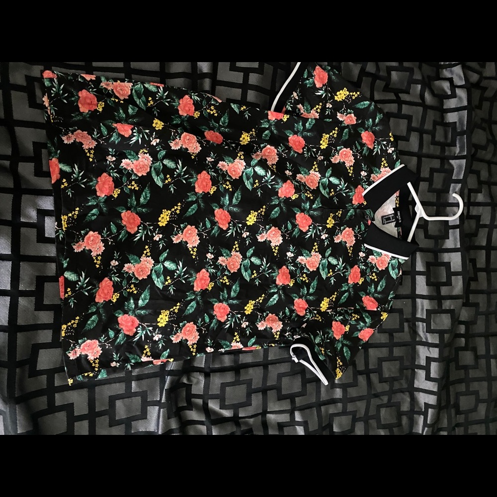 Forever 21 Floral Collared Shirt
